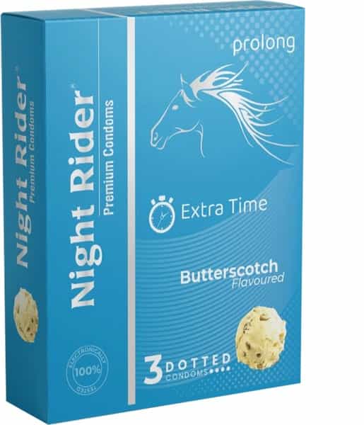 Night Rider Condom - Butterscotch - 3'S