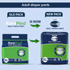 Kare In Classic Adult Diaper Pants Extra Large 100 - 150 Cm (40"- 59") Unisex Elastic Waist 10 Count