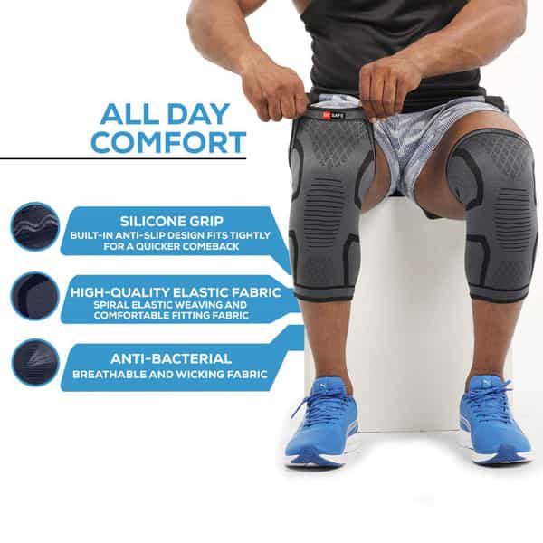 Besafe Forever Knee Support Cap Brace/Sleeves For Pain Relief | L | Pack Of 2