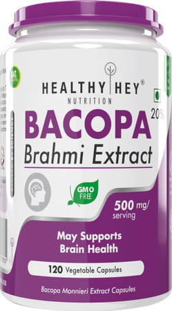 Healthyhey Nutrition Brahmi - Bacopa Monnieri - 120 Veg Capsules