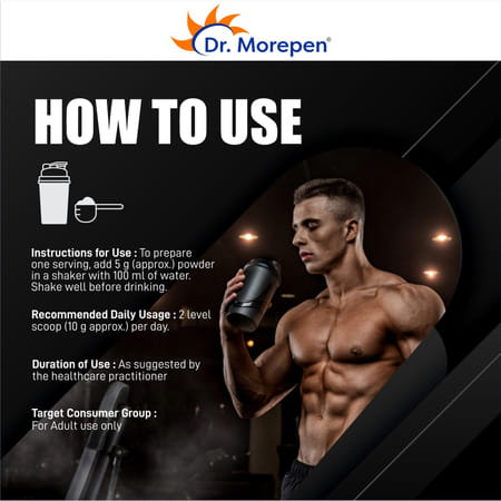 Dr. Morepen Pre Workout With L- Citrulline | Caffeine | Creatine Monohydrate - Pineapple