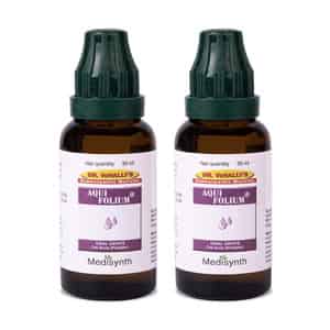 Medisynth Aquifolium Drops | Homeopathic Oral Drops - Acne | Pimples & Scar | B.no 122 | 30ml X2