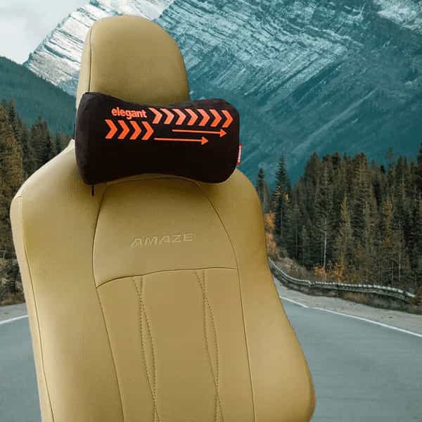 Elegant Arrow Neck Support Pillow Black (Set Of 2)