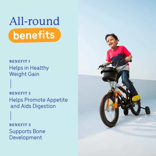 Gritzo Supermilk Weight+ (2-6Y Boy & Girl) | 4G Protein Powder (Double Chocolate | 400G)