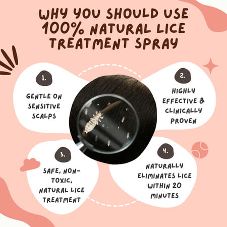 Coco Crush Ayurvedic Anti Lice Hair Spray | Kills Lice/Eggs/Nits | 100% Naturally - 50ml