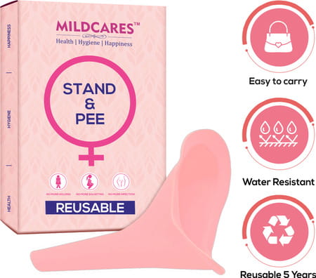 Mildcares Silicone Stand And Pee Reusable Female Urination Device (Pack Of 1)