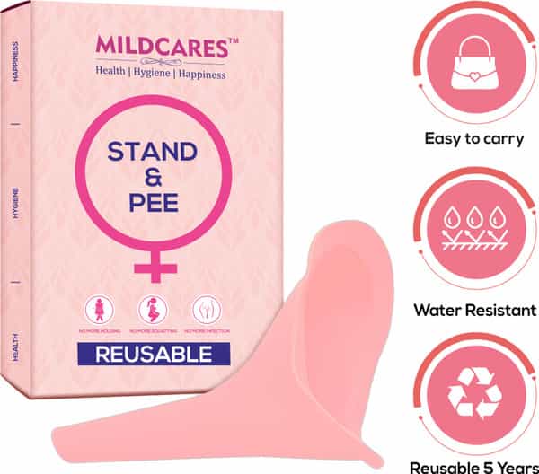 Mildcares Silicone Stand And Pee Reusable Female Urination Device (Pack Of 1)