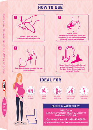 Mildcares Silicone Stand And Pee Reusable Female Urination Device (Pack Of 1)