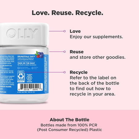 Olly | Glowing Skin | Plump Berry | 50 Gummies