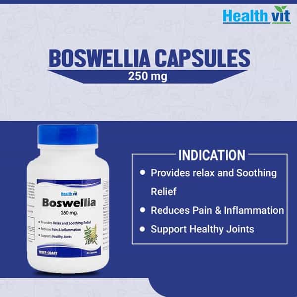 Healthvit Boswellia Superfood Powder 250 Mg For Healthy Joints -60 Capsules