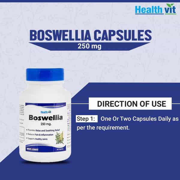 Healthvit Boswellia Superfood Powder 250 Mg For Healthy Joints -60 Capsules