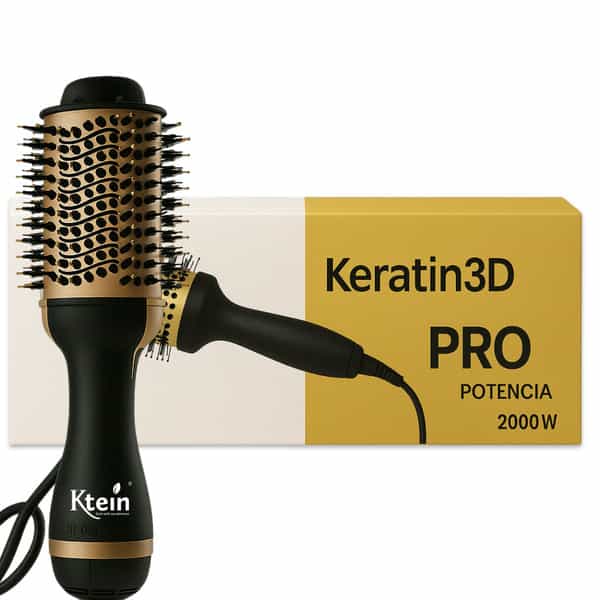 Ktein 4 In 1 Professional Hair Brush - Keratin 3D Hot Air Brush | 2000W Ceramic Smooth - (1 Unit)