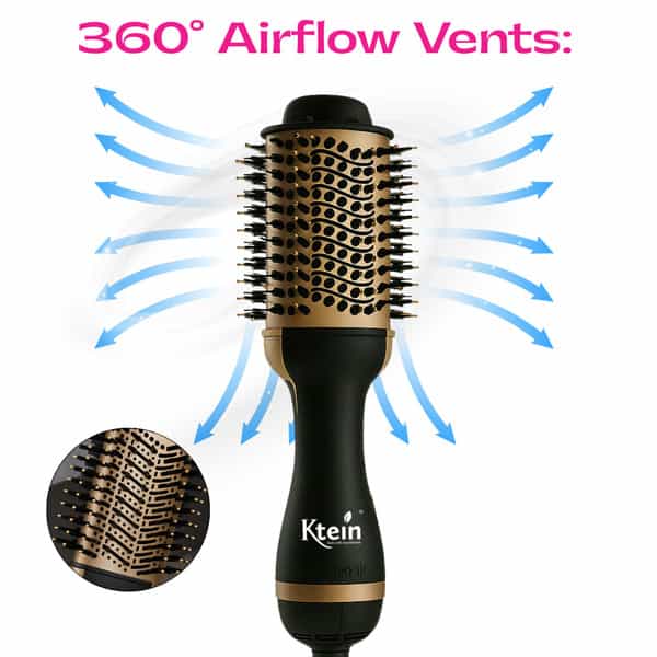 Ktein 4 In 1 Professional Hair Brush - Keratin 3D Hot Air Brush | 2000W Ceramic Smooth - (1 Unit)