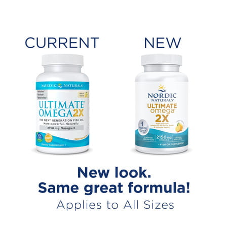 Nordic Naturals Ultimate Omega 2x 2150 Mg Omega 3 Fish Oil + Epa And Dha For Men & Women 60 Softgels