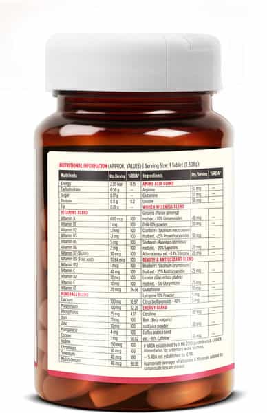 Liveasy Wellness Multivitamin Women - With Women Wellness - Builds Immunity - Bottle Of 60