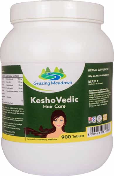 Grazing Meadows Kesho Vedic 900 Tablets | Herbal Supplement For Hair Care (Pack Of 5)
