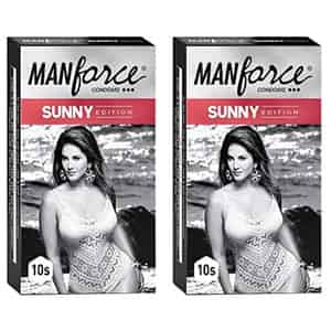 Manforce Ribbed & Dotted Sunny Edition Condoms 10 Pcs X Pack Of 2