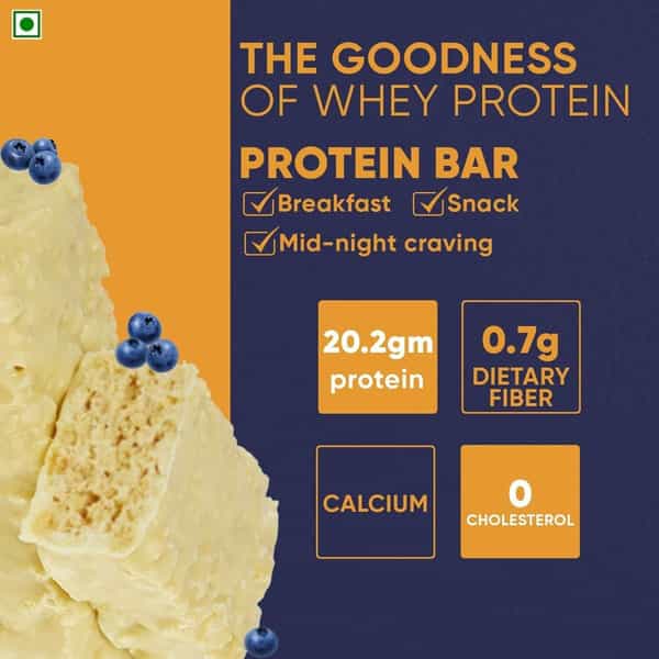 Fitspire Protein Bar - Blueberry Flavor 60Gm | Protein Bars X Pack Of 4