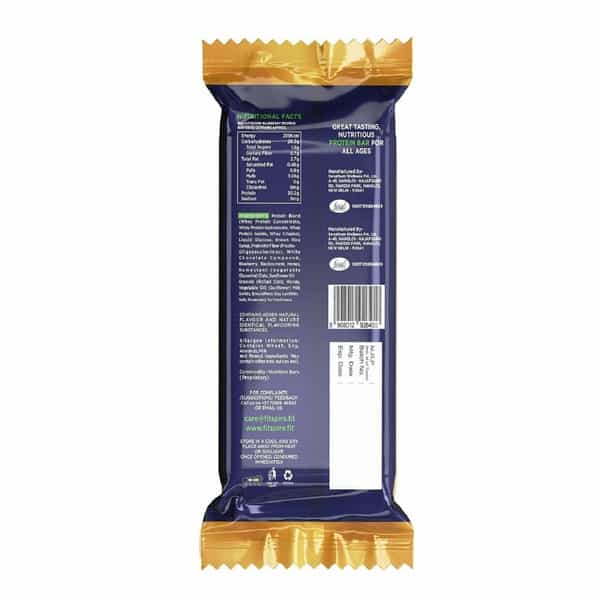 Fitspire Protein Bar - Blueberry Flavor 60Gm | Protein Bars X Pack Of 4