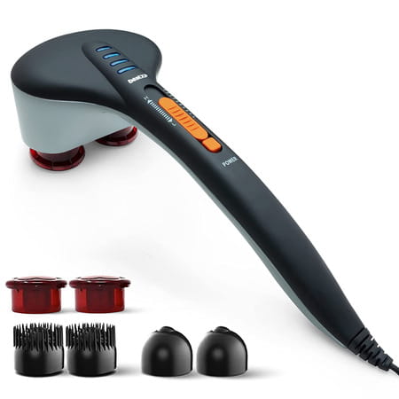 Beatxp Thunder Elite Double Headed Full Body Massage With 3 Attachment Pairs (Jade Black)