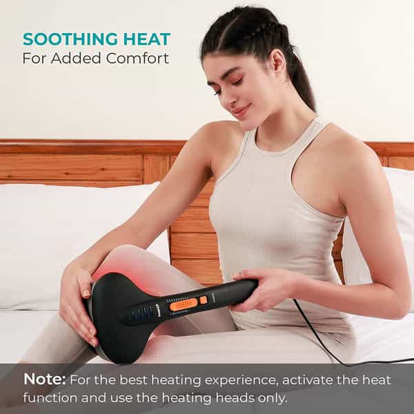 Beatxp Thunder Elite Double Headed Full Body Massage With 3 Attachment Pairs (Jade Black)