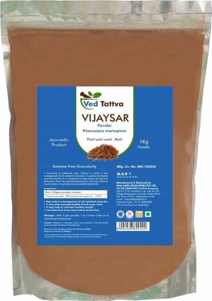 Ved Tattva Vijaysar Powder 1 Kg Natural And Pure Vijaysar Wood Sugar Control Powder