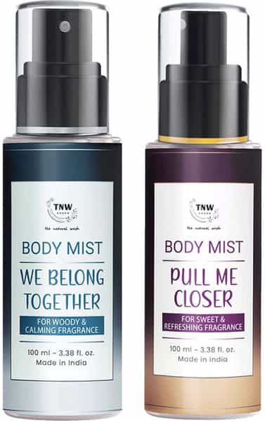 Tnw The Natural Wash Body Mists - A Duo Of Sweet & Spicy Fragrance - 200 Ml