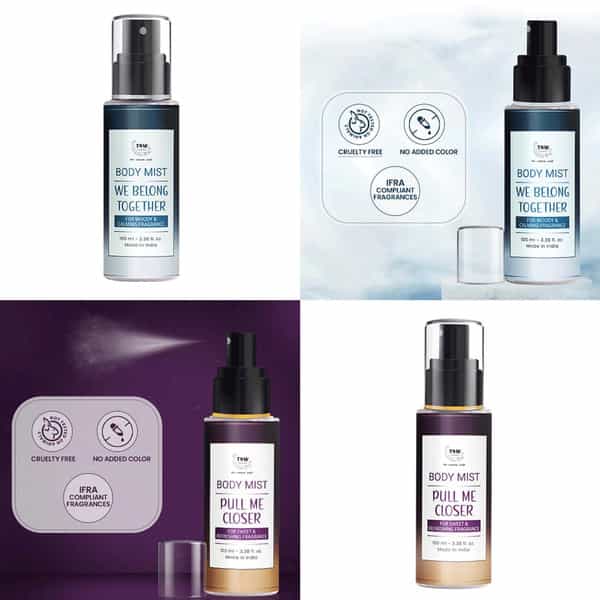 Tnw The Natural Wash Body Mists - A Duo Of Sweet & Spicy Fragrance - 200 Ml