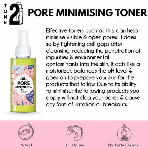 Auli Pore Minimising Toner Hydrating Ph Balancing Super Refreshing Formula - 100Ml