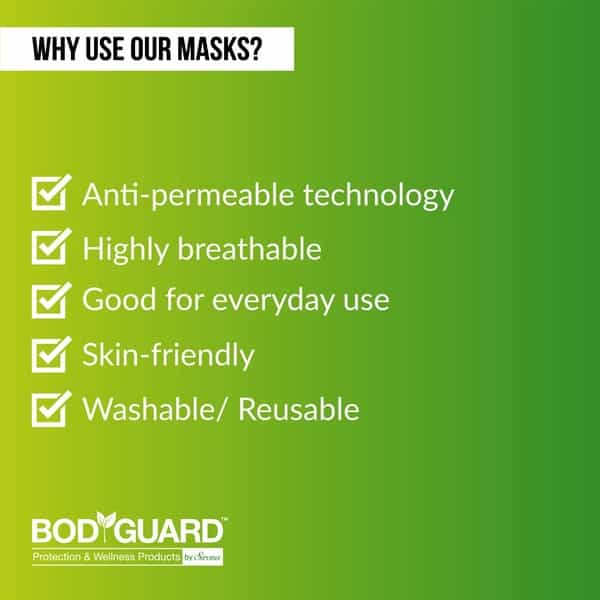 Bodyguard Anti - Microbial Reusable Face Mask N95