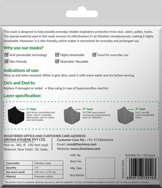 Bodyguard Anti - Microbial Reusable Face Mask N95