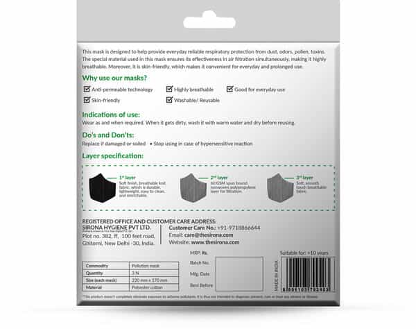 Bodyguard Anti - Microbial Reusable Face Mask N95