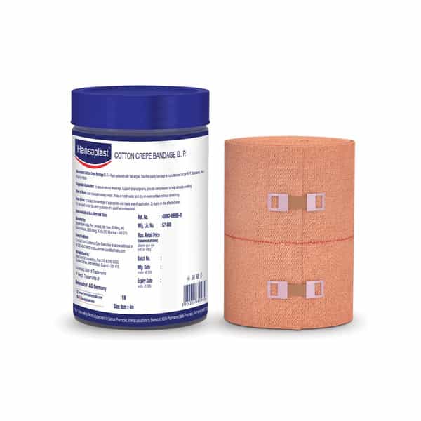 Hansaplast Soft Cotton Pain Relief Crepe Bandage (8Cmx4mtr)