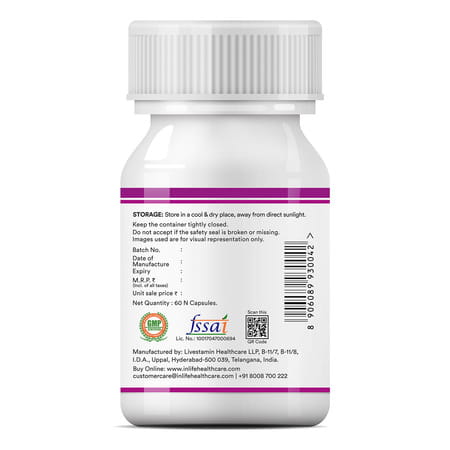 Inlife Alpha Lipoic Acid Ala Universal Antioxidant Supplement 300 Mg - 60 Vegetarian Capsules
