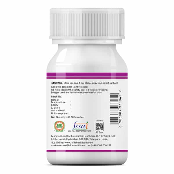 Inlife Alpha Lipoic Acid 300Mg For Nerve Health & Energy - 60 Capsules