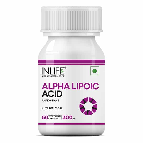 Inlife Alpha Lipoic Acid Ala Universal Antioxidant Supplement 300 Mg - 60 Vegetarian Capsules