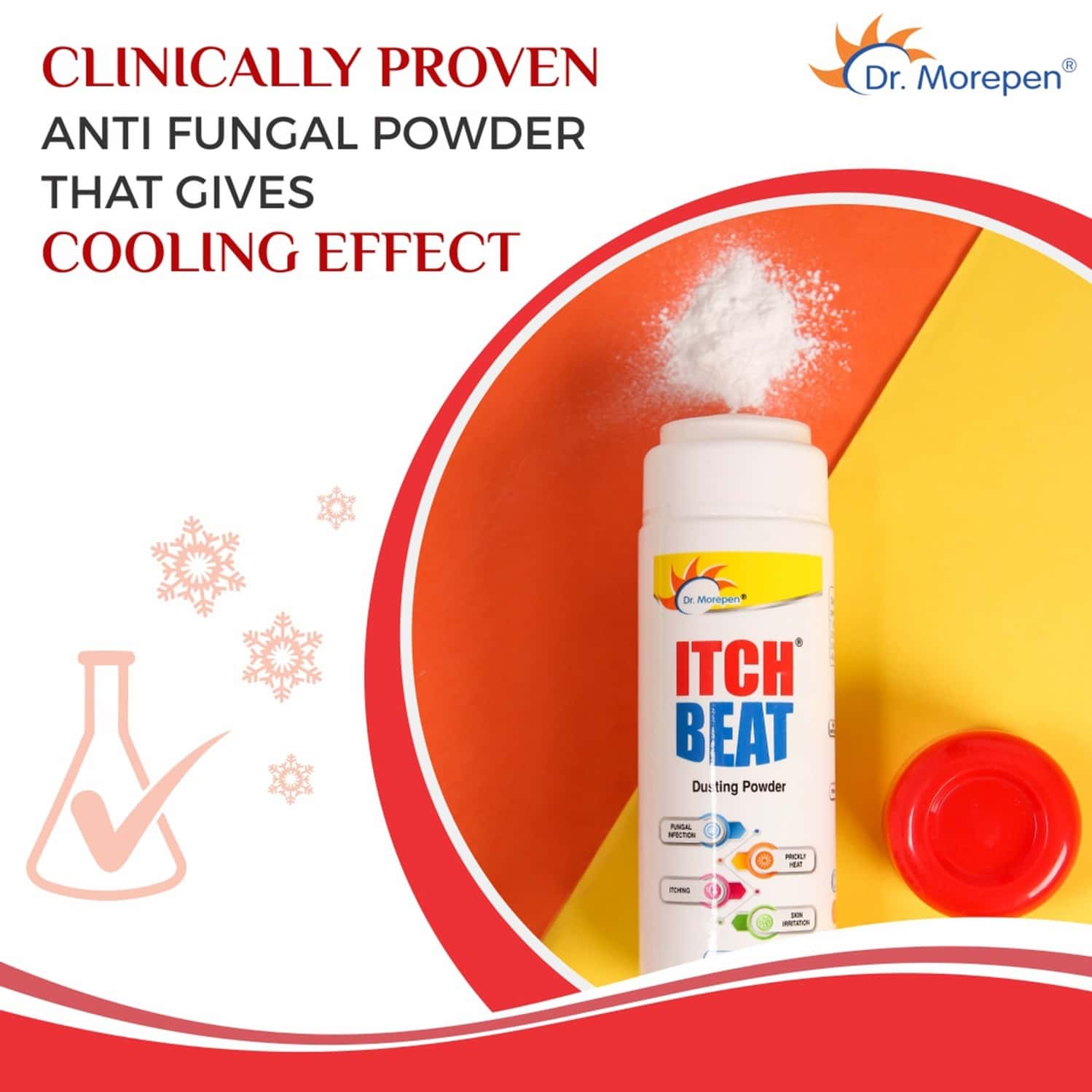 Buy DR. MOREPEN ITCH BEAT ANTIFUNGAL DUSTING POWDER Online & Get Upto
