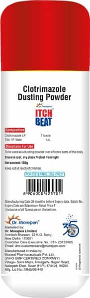 Dr. Morepen Itch Beat Antifungal | Dusting Powder | 100 Gm