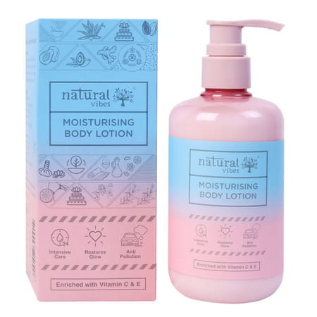 Natural Vibes Moisturising Body Lotion For Intense Repair | Hydration & Glow 300 Ml