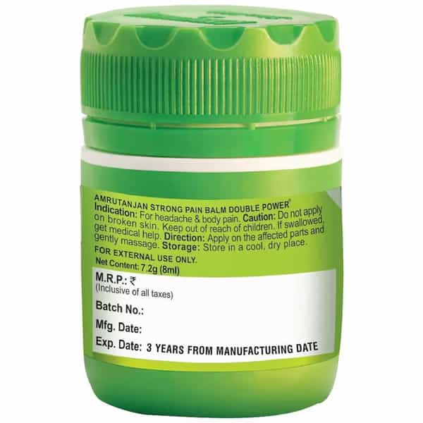 Amrutanjan Double Power Strong Balm 8Ml