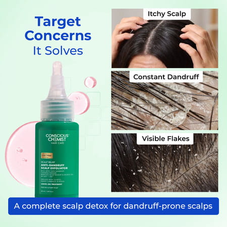Conscious Chemist Anti-Dandruff Scalp Exfoliator | Pre-Wash Treatment | 50Ml