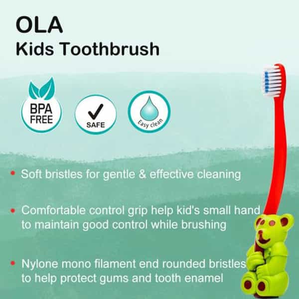 Buddsbuddy Animal Shaped Ola Kids Soft Bristles Tooth Brush For 2 Years 1N