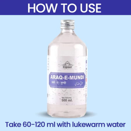 Cipzer Araq-E-Mundi 500ml | Supports Blood Purification & Eye Health (Pack Of 1)