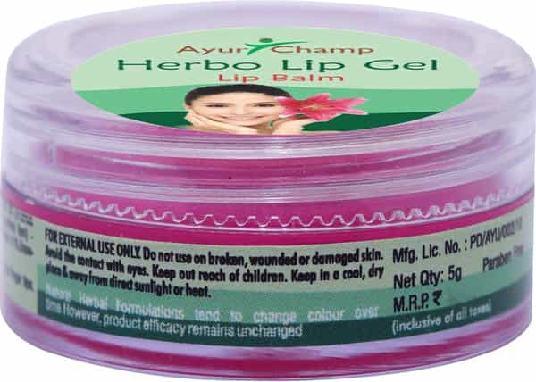 Ayur Champ Lip Balm - Lip Gel With Strawberry Flavour - 5Gms Pack Of 4