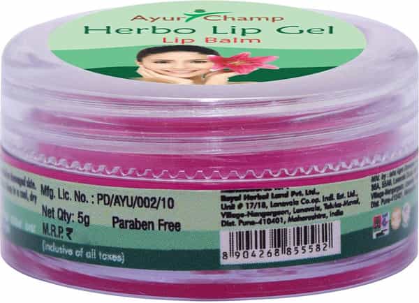Ayur Champ Lip Balm - Lip Gel With Strawberry Flavour - 5Gms Pack Of 4
