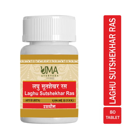 Uma Ayurveda Laghu Sutshekhar Ras Ayurvedic Tablets 80 Tab