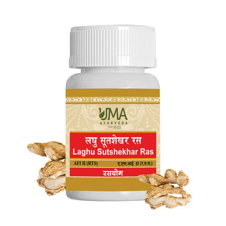 Uma Ayurveda Laghu Sutshekhar Ras Ayurvedic Tablets 80 Tab
