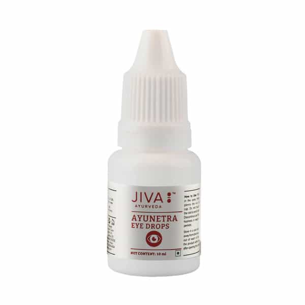 Jiva Ayunetra Eye Drops For Cleanses | Cools & Lubricates Dry Eye's - 10Ml (Pack Of 3)