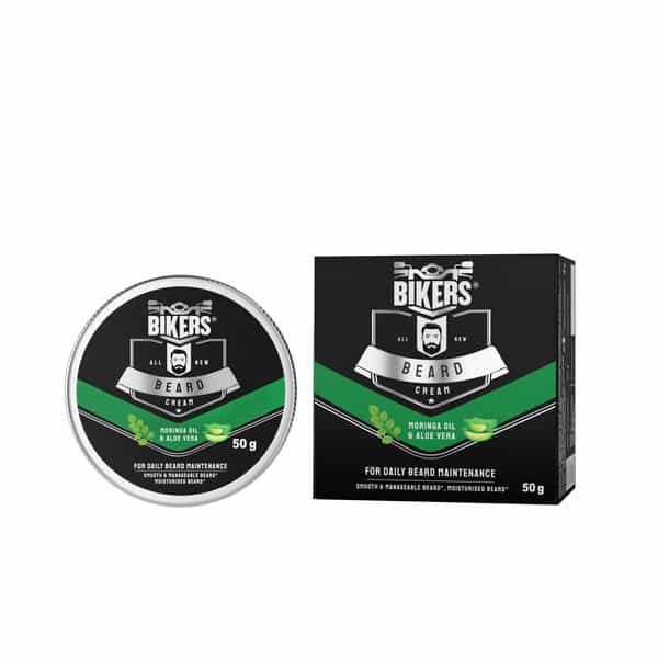 Biker's Beard Cream For Daily Beard Maintenance | Enriched With Moringa Oil And Aloe Vera (50 G)