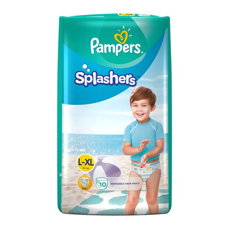 Pampers Splashers Disposable Swim Pants Diapers | Size 5-6 | Xl | 12 Counts - Unisex